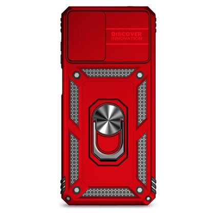 For Motorola Moto G22 5G / Moto G Play 2024 Sliding Camshield Holder Phone Case(Red) - Motorola Cases by buy2fix | Online Shopping UK | buy2fix