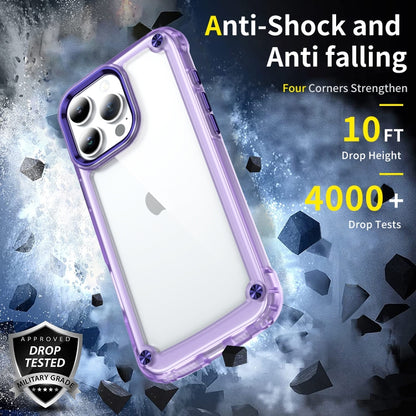 For iPhone 16 Pro Skin Feel TPU + PC Phone Case(Transparent Purple) - iPhone 16 Pro Cases by buy2fix | Online Shopping UK | buy2fix