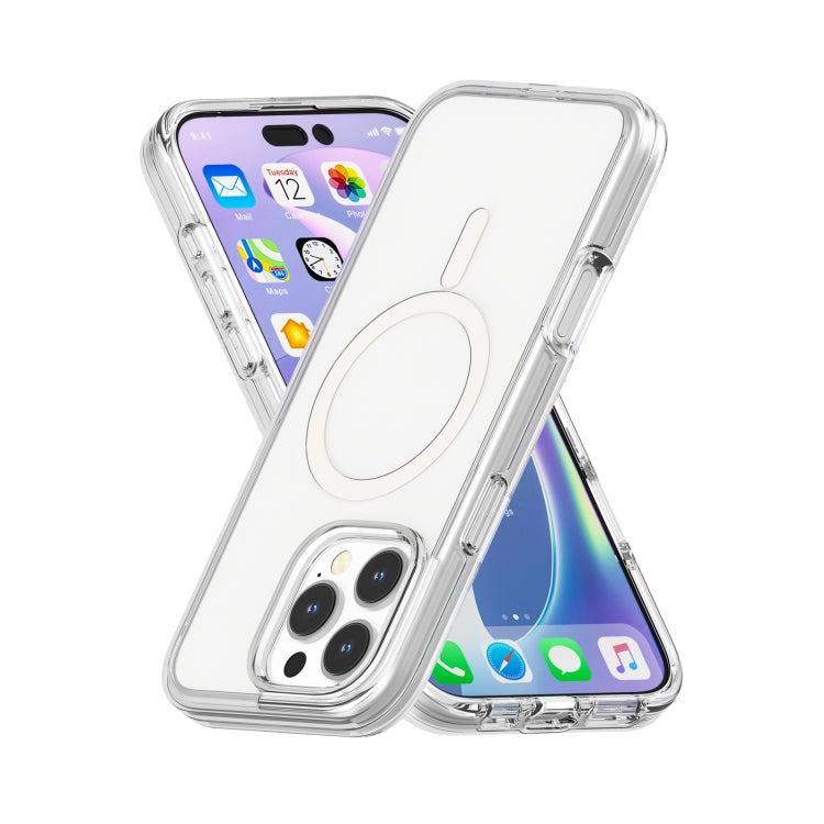 For iPhone 16 Pro Max Terminator Style Transparent MagSafe Magnetic Phone Case(Transparent) - iPhone 16 Pro Max Cases by buy2fix | Online Shopping UK | buy2fix