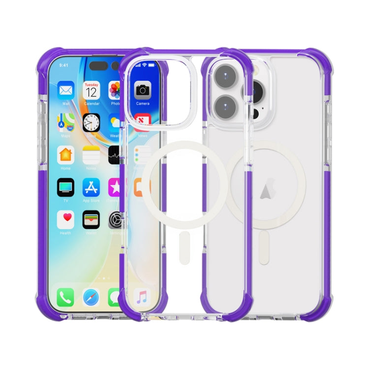 For iPhone 16 Pro Max Acrylic Magsafe Magnetic Shockproof Phone Case(Purple) - iPhone 16 Pro Max Cases by buy2fix | Online Shopping UK | buy2fix