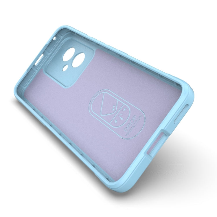 For Honor 100 5G Magic Shield TPU + Flannel Phone Case(Light Blue) - Honor Cases by buy2fix | Online Shopping UK | buy2fix