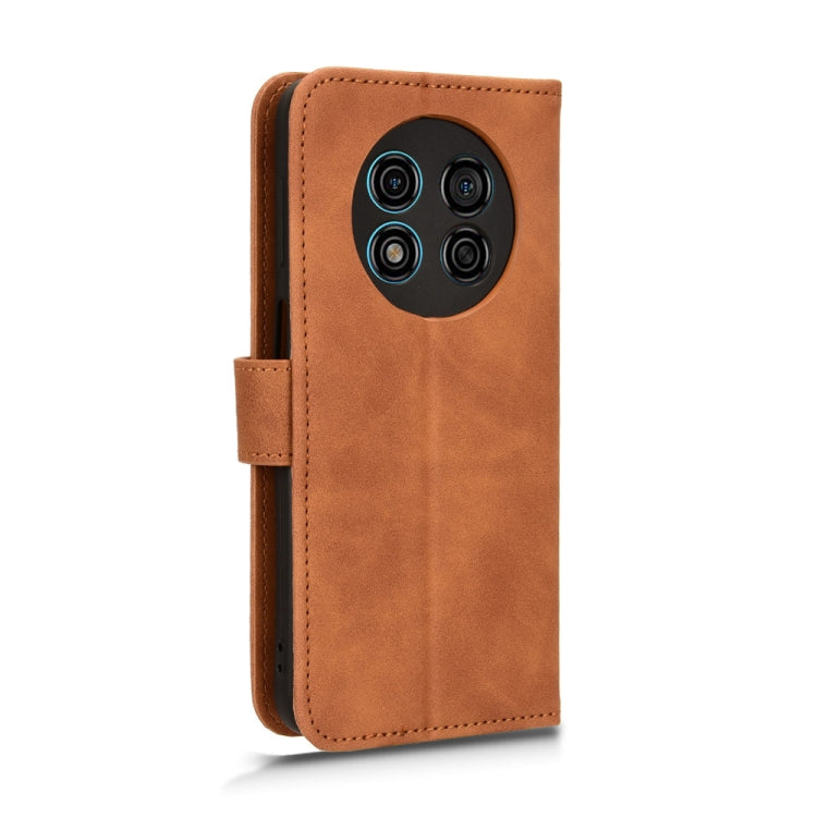 For Ulefone Note 15 Skin Feel Magnetic Flip Leather Phone Case(Brown) - Ulefone Cases by buy2fix | Online Shopping UK | buy2fix