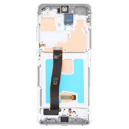 For Samsung Galaxy S20 Ultra 4G/5G SM-G988 6.67 inch OLED LCD Screen Digitizer Full Assembly with Frame (Silver) - Galaxy S Series Parts by buy2fix | Online Shopping UK | buy2fix