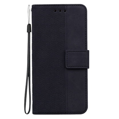 For Motorola Moto G Power 5G 2024 Geometric Embossed Leather Phone Case(Black) - Motorola Cases by buy2fix | Online Shopping UK | buy2fix