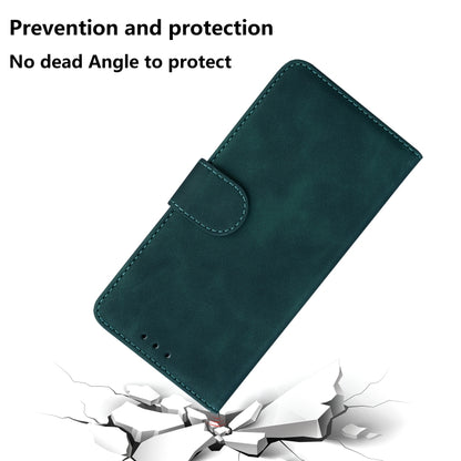 For iPhone 16 Pro Max Skin Feel Pure Color Flip Leather Phone Case(Green) - iPhone 16 Pro Max Cases by buy2fix | Online Shopping UK | buy2fix