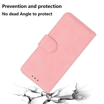 For iPhone 16 Pro Max Skin Feel Pure Color Flip Leather Phone Case(Pink) - iPhone 16 Pro Max Cases by buy2fix | Online Shopping UK | buy2fix