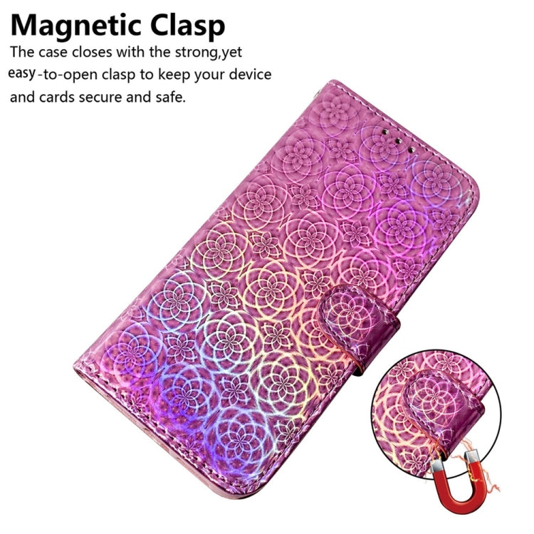 For Motorola Edge 2024 Colorful Magnetic Buckle Leather Phone Case(Pink) - Motorola Cases by buy2fix | Online Shopping UK | buy2fix