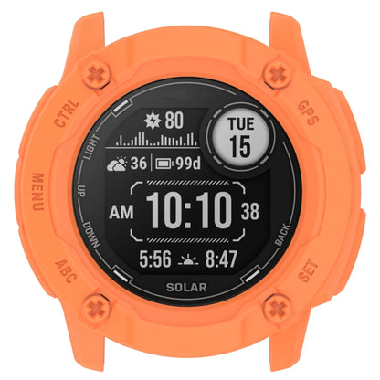 For Garmin Instinct 2X Armor Hollow Watch Protective Case(Orange) - Watch Cases by buy2fix | Online Shopping UK | buy2fix