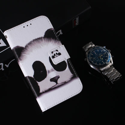 For iPhone 16 Coloured Drawing Flip Leather Phone Case(Panda) - iPhone 16 Cases by buy2fix | Online Shopping UK | buy2fix