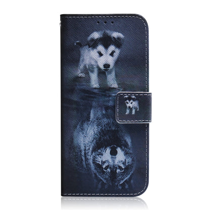 For Xiaomi Redmi Note 13 Pro 4G Coloured Drawing Flip Leather Phone Case(Wolf and Dog) - Note 13 Pro Cases by buy2fix | Online Shopping UK | buy2fix