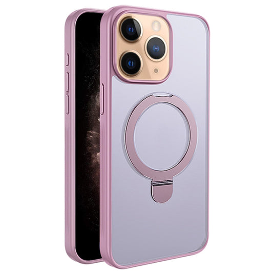 For iPhone 11 Pro Multifunctional MagSafe Holder Phone Case(Pink) - iPhone 11 Pro Cases by buy2fix | Online Shopping UK | buy2fix