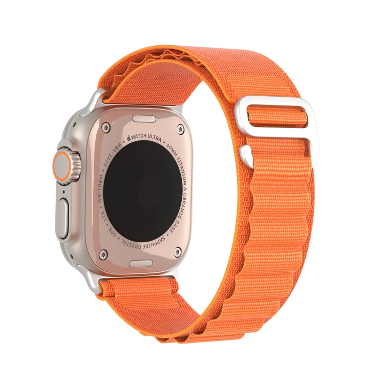 For Apple Watch Series 8 45mm  DUX DUCIS GS Series Nylon Loop Watch Band(Orange) - Watch Bands by DUX DUCIS | Online Shopping UK | buy2fix