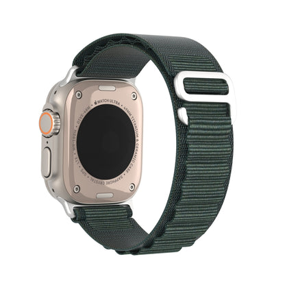 For Apple Watch SE 2022 40mm DUX DUCIS GS Series Nylon Loop Watch Band(Green) - Watch Bands by DUX DUCIS | Online Shopping UK | buy2fix