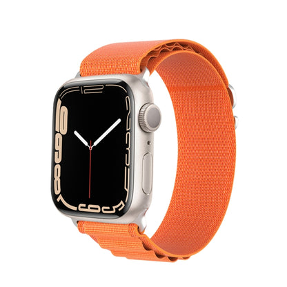 For Apple Watch Series 7 41mm DUX DUCIS GS Series Nylon Loop Watch Band(Orange) - Watch Bands by DUX DUCIS | Online Shopping UK | buy2fix