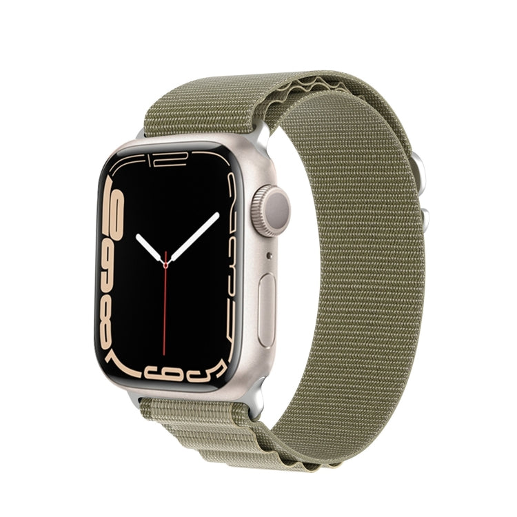 For Apple Watch Series 6 40mm DUX DUCIS GS Series Nylon Loop Watch Band(Olive) - Watch Bands by DUX DUCIS | Online Shopping UK | buy2fix