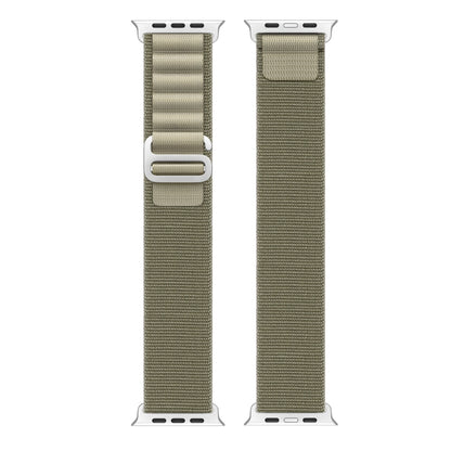 For Apple Watch SE 2023 44mm DUX DUCIS GS Series Nylon Loop Watch Band(Olive) - Watch Bands by DUX DUCIS | Online Shopping UK | buy2fix