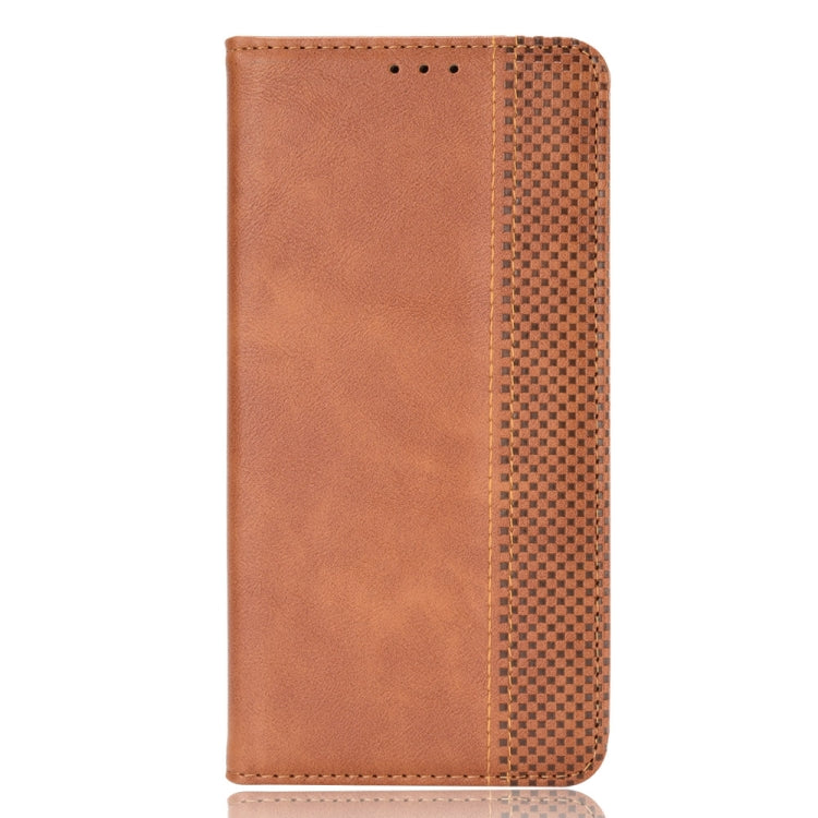 For Blackview A53 / A53 Pro Magnetic Buckle Retro Texture Leather Phone Case(Brown) - More Brand by buy2fix | Online Shopping UK | buy2fix