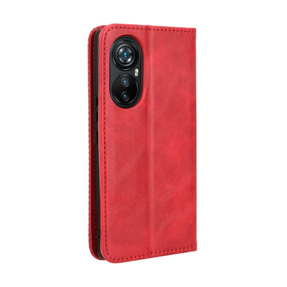 For Blackview A200 Pro Magnetic Buckle Retro Texture Leather Phone Case(Red) - More Brand by buy2fix | Online Shopping UK | buy2fix