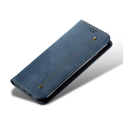 For iPhone 16 Pro Denim Texture Casual Style Horizontal Flip Leather Case(Blue) - iPhone 16 Pro Cases by buy2fix | Online Shopping UK | buy2fix