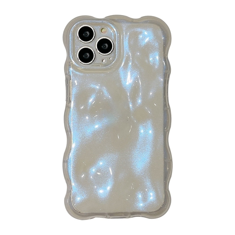 For iPhone 16 Pro Wave Bubbles TPU Phone Case(Glitter Blue) - iPhone 16 Pro Cases by buy2fix | Online Shopping UK | buy2fix