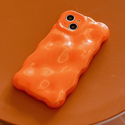 For iPhone 16 Pro Wave Bubbles TPU Phone Case(Pearlescent Orange) - iPhone 16 Pro Cases by buy2fix | Online Shopping UK | buy2fix