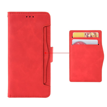 For Blackview Oscal C70 Skin Feel Calf Texture Card Slots Leather Phone Case(Red) - More Brand by buy2fix | Online Shopping UK | buy2fix