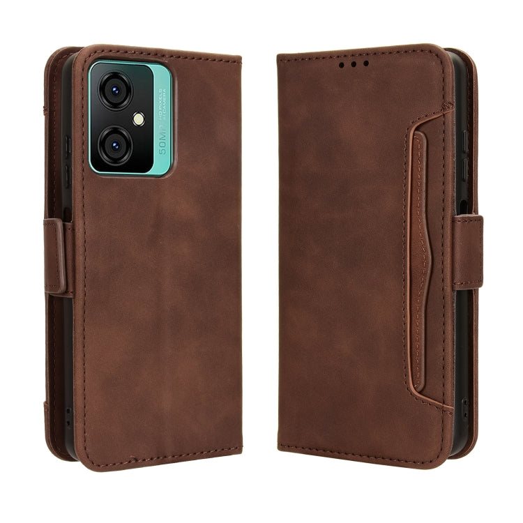 For Blackview Oscal C70 Skin Feel Calf Texture Card Slots Leather Phone Case(Brown) - More Brand by buy2fix | Online Shopping UK | buy2fix