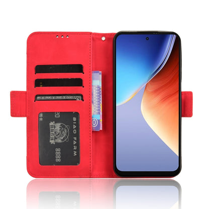 For Blackview A96 Skin Feel Calf Texture Card Slots Leather Phone Case(Red) - More Brand by buy2fix | Online Shopping UK | buy2fix