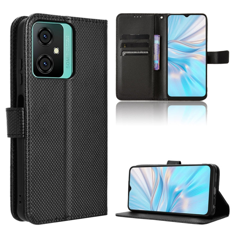 For Blackview Oscal C70 Diamond Texture Leather Phone Case(Black) - More Brand by buy2fix | Online Shopping UK | buy2fix