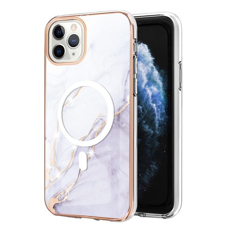 For iPhone 11 Pro Marble Pattern Dual-side IMD Magsafe TPU Phone Case(White 006) - iPhone 11 Pro Cases by buy2fix | Online Shopping UK | buy2fix