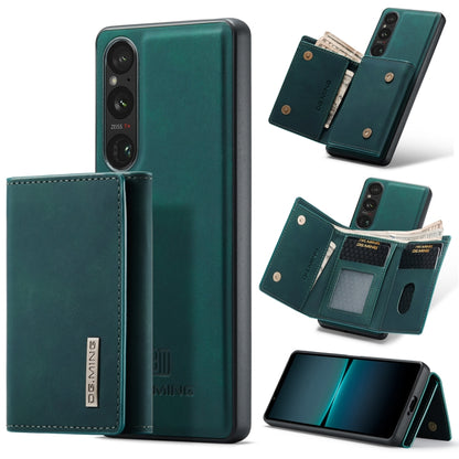 For Sony Xperia 1 V DG.MING M1 Series 3-Fold Multi Card Wallet + Magnetic Phone Case(Green) - Sony Cases by DG.MING | Online Shopping UK | buy2fix