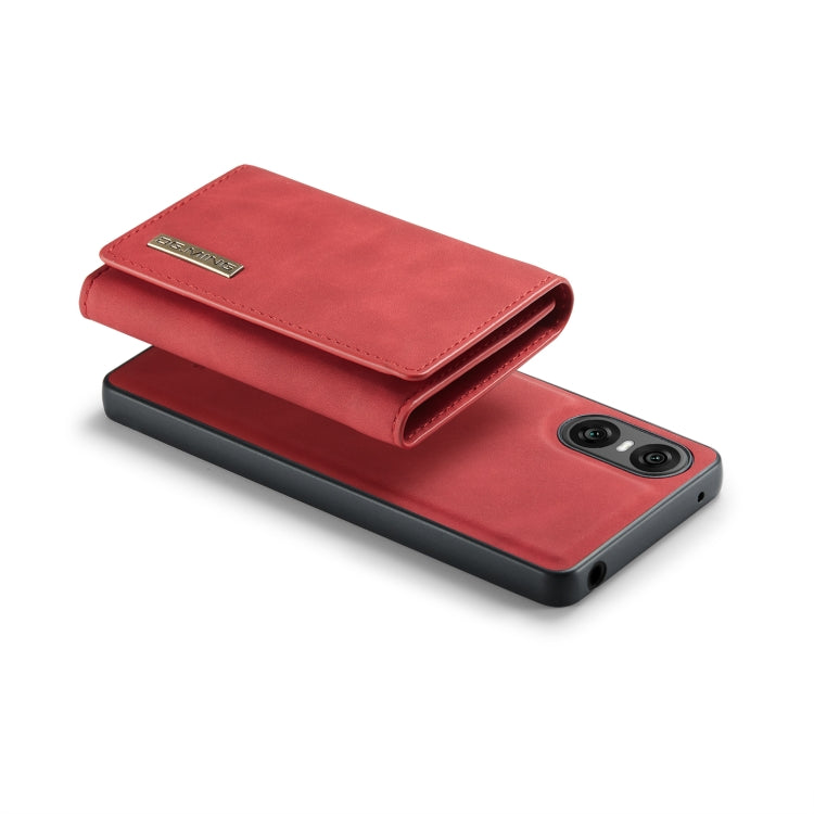 For Sony Xperia 10 VI DG.MING M1 Series 3-Fold Multi Card Wallet + Magnetic Phone Case(Red) - Sony Cases by DG.MING | Online Shopping UK | buy2fix