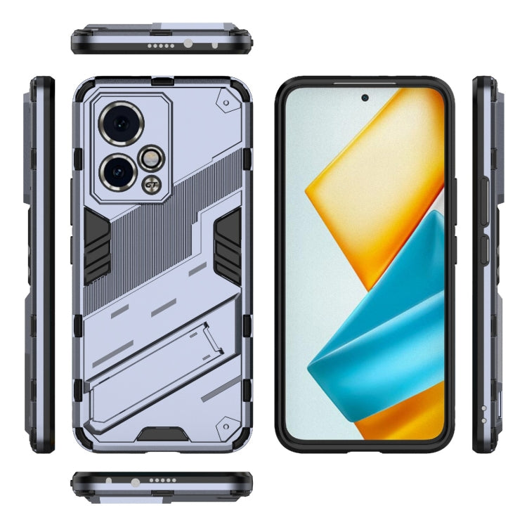 For Honor 90 GT 5G Punk Armor 2 in 1 PC + TPU Phone Case with Holder(Grey) - Honor Cases by buy2fix | Online Shopping UK | buy2fix