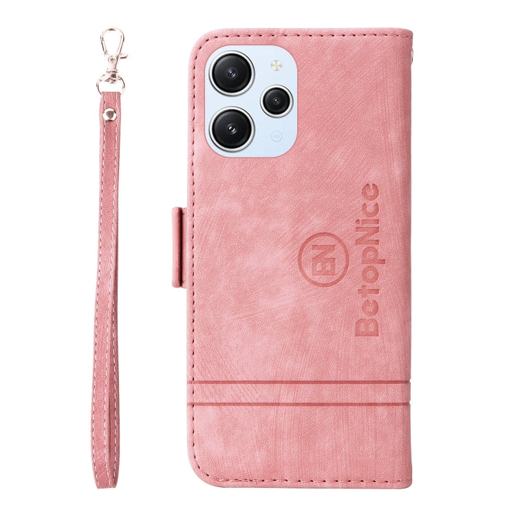 For Xiaomi Redmi 12 4G BETOPNICE Dual-side Buckle Leather Phone Case(Pink) - Xiaomi Cases by BETOPNICE | Online Shopping UK | buy2fix