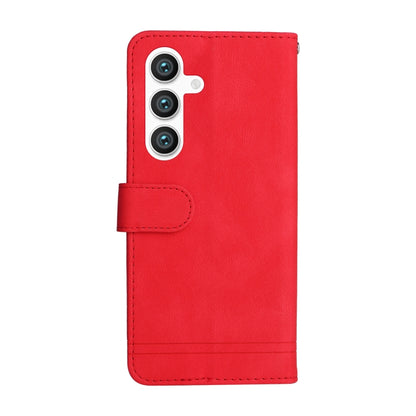 For Samsung Galaxy S24+ Skin Feel Life Tree Metal Button Leather Phone Case(Red) - Galaxy S24+ 5G Cases by buy2fix | Online Shopping UK | buy2fix