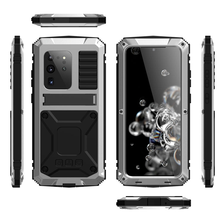 For Samsung Galaxy S20 Plus R-JUST Waterproof Shockproof Dustproof Metal + Silicone Protective Case(Silver) - Galaxy Phone Cases by R-JUST | Online Shopping UK | buy2fix