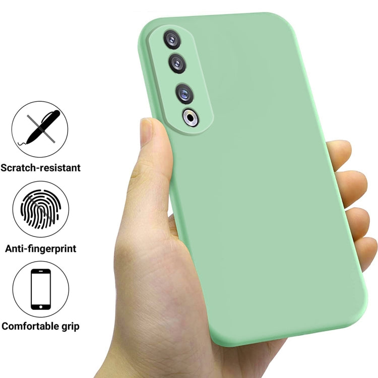 For Honor 90 Pro Pure Color Liquid Silicone Shockproof Phone Case(Green) - Honor Cases by buy2fix | Online Shopping UK | buy2fix