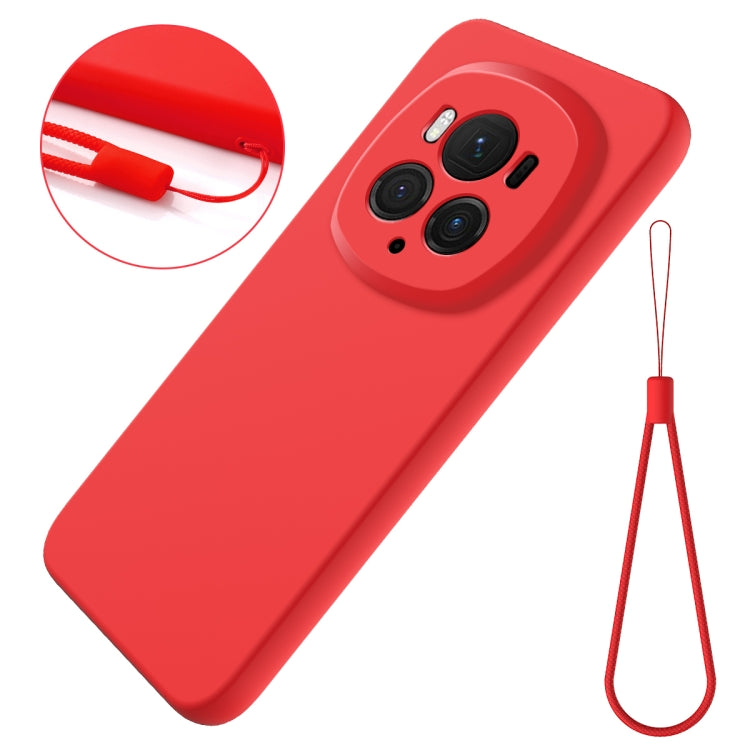 For Honor Magic6 Pro Pure Color Liquid Silicone Shockproof Phone Case(Red) - Honor Cases by buy2fix | Online Shopping UK | buy2fix