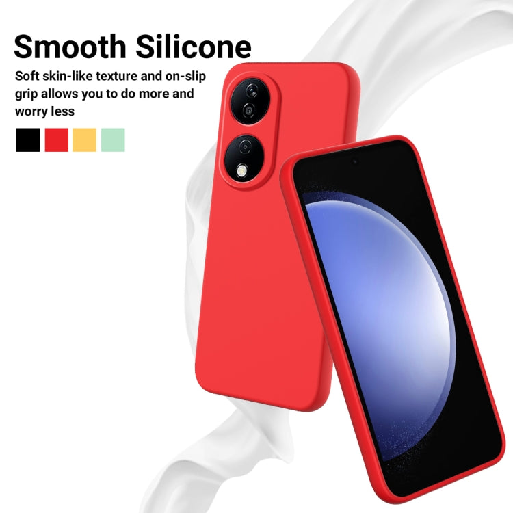 For Honor 90 Smart Pure Color Liquid Silicone Shockproof Phone Case(Red) - Honor Cases by buy2fix | Online Shopping UK | buy2fix