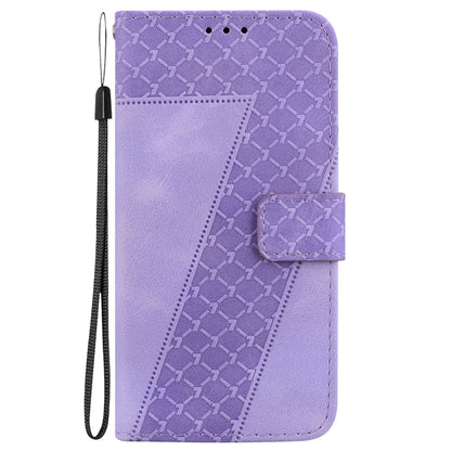 For Google Pixel 9 Pro 7-shaped Embossed Leather Phone Case(Purple) - Google Cases by buy2fix | Online Shopping UK | buy2fix