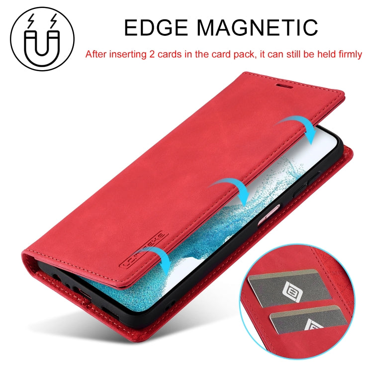 For Samsung Galaxy S23 FE 5G LC.IMEEKE Strong Magnetism Microfiber Leather Phone Case(Red) - Galaxy S23 FE 5G Cases by LC.IMEEKE | Online Shopping UK | buy2fix