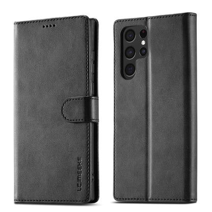 For Samsung Galaxy S24 Ultra 5G LC.IMEEKE Calf Texture Leather Phone Case(Black) - Galaxy S24 Ultra 5G Cases by LC.IMEEKE | Online Shopping UK | buy2fix