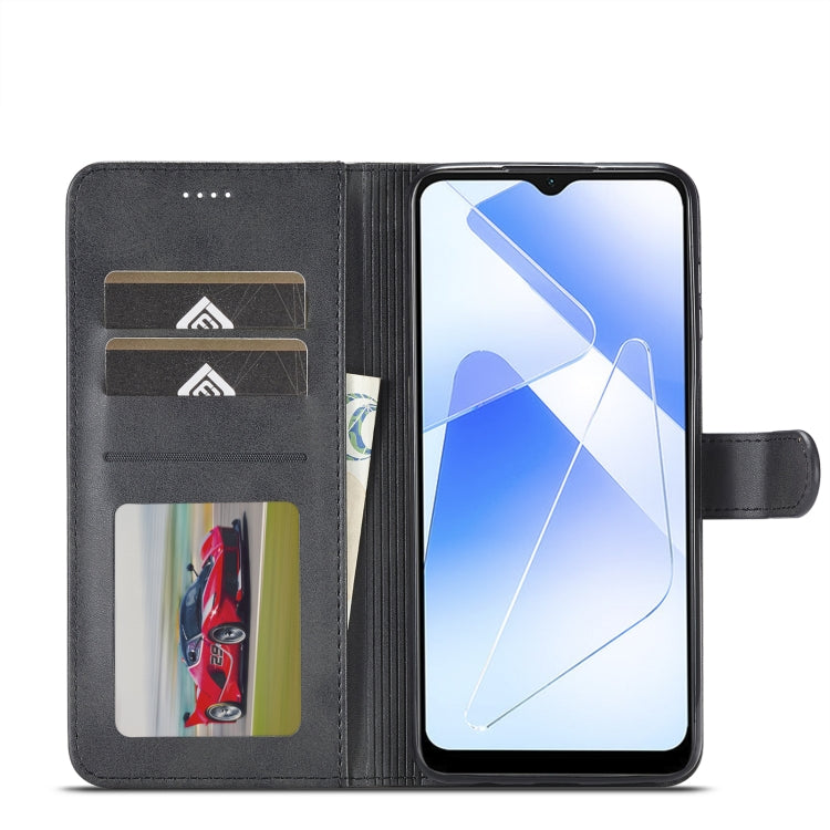 For Samsung Galaxy A55 5G LC.IMEEKE Calf Texture Leather Phone Case(Black) - Galaxy Phone Cases by LC.IMEEKE | Online Shopping UK | buy2fix