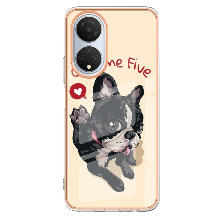 For Honor X7 Electroplating Marble Dual-side IMD Phone Case(Lucky Dog) - Honor Cases by buy2fix | Online Shopping UK | buy2fix