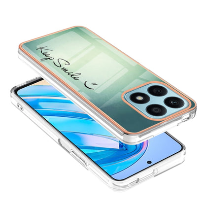 For Honor X8a Electroplating Marble Dual-side IMD Phone Case(Smile) - Honor Cases by buy2fix | Online Shopping UK | buy2fix