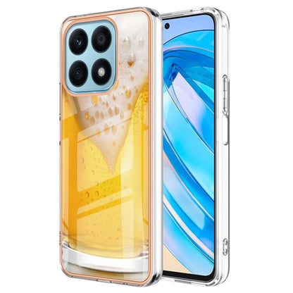 For Honor X8a Electroplating Marble Dual-side IMD Phone Case(Draft Beer) - Honor Cases by buy2fix | Online Shopping UK | buy2fix