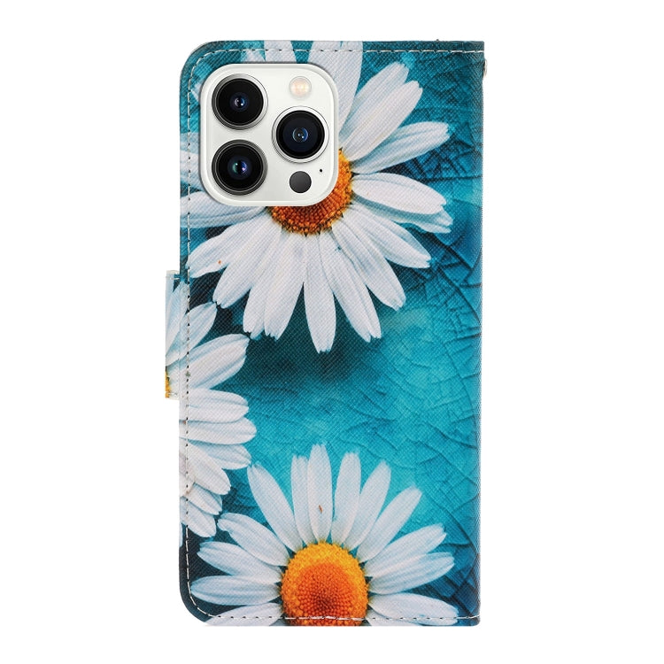 For iPhone 16 Pro 3D Colored Drawing Flip Leather Phone Case(Daisy) - iPhone 16 Pro Cases by buy2fix | Online Shopping UK | buy2fix