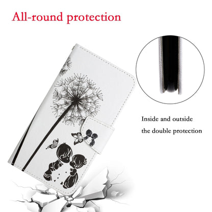 For iPhone 16 Pro 3D Colored Drawing Flip Leather Phone Case(Dandelions) - iPhone 16 Pro Cases by buy2fix | Online Shopping UK | buy2fix