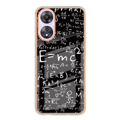 For OPPO A78 / A58 Electroplating Marble Dual-side IMD Phone Case(Equation) - OPPO Cases by buy2fix | Online Shopping UK | buy2fix