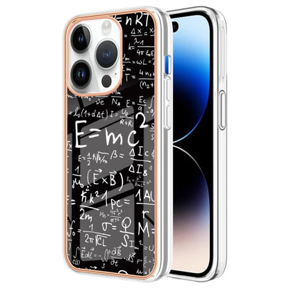 For iPhone 16 Pro Max Electroplating Marble Dual-side IMD Phone Case(Equation) - iPhone 16 Pro Max Cases by buy2fix | Online Shopping UK | buy2fix